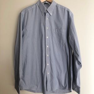 Eddie Bauer Blue Pinstripe Button Down - Sz Tall L
